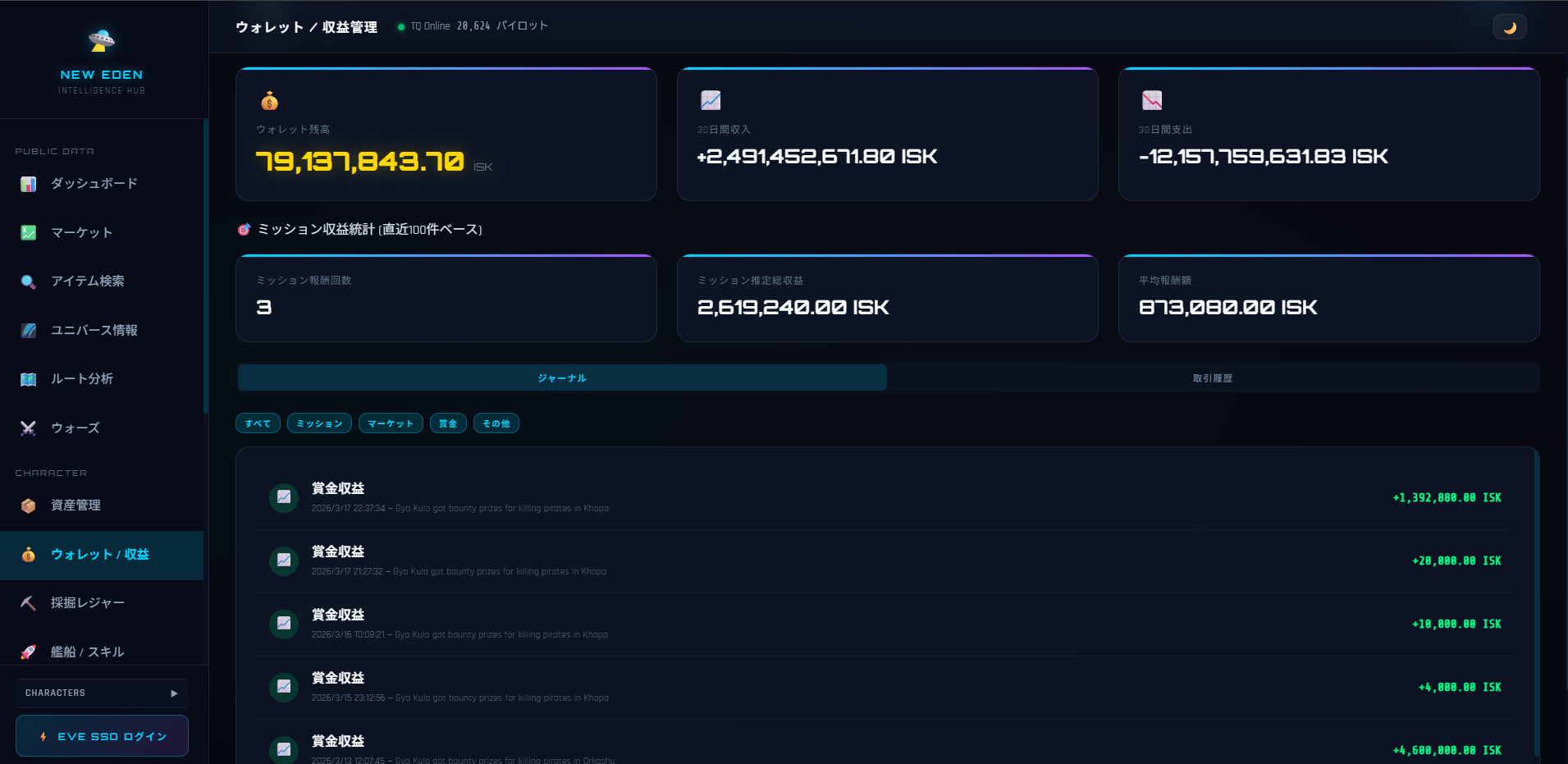 新しく実装されたウォレットフィルターUI